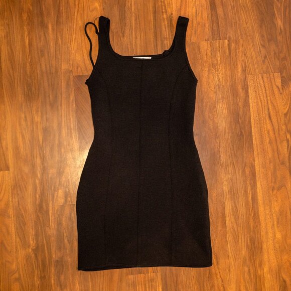 SALE Babaton Black Knit Stretch Bodycon Dress Women’s Size Small - Picture 1 of 7
